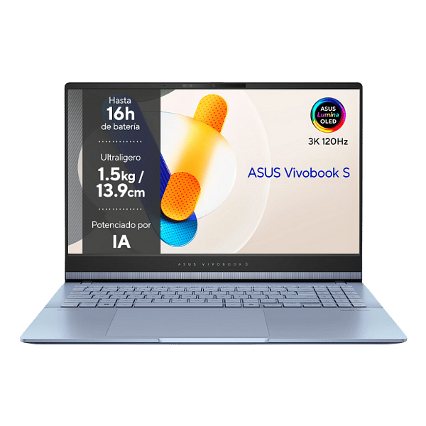 Asus Vivobook S S5506MAMA111W  Portátil Intel Core Ultra 7 155H 16GB DDR5 1TB NVMe 156 3K OLED 120Hz Windows 11 Home