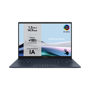 Asus ZenBook UX3405CAPZ284W  Portátil Intel Core Ultra 7 255H 16GB DDR5 1TB NVMe 14 3K OLED 120Hz Windows 11 Home