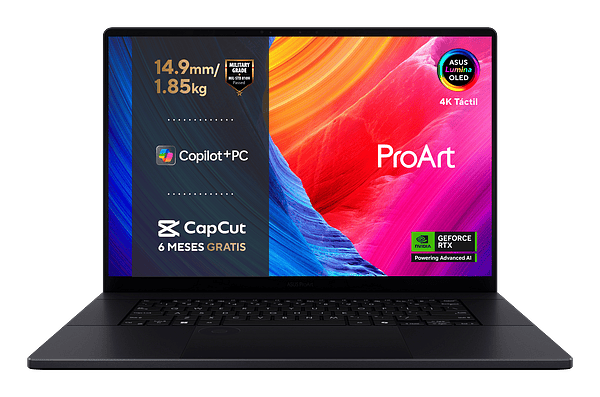 Asus ProArt H7606WMSC052W  Portátil AMD AI Ryzen 9 HX370 32GB DDR5 1TB NVMe RTX 5060 16 WQUXGA OLED Táctil Windows 11 Home