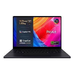 Asus ProArt H7606WMSC052W  Portátil AMD AI Ryzen 9 HX370 32GB DDR5 1TB NVMe RTX 5060 16 WQUXGA OLED Táctil Windows 11 Home