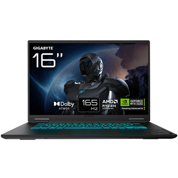 Gigabyte A16 3VHK3ES864SD  Portátil AMD Ryzen 7 260 32GB DDR5 1TB NVMe RTX 5060 16 WUXGA 165Hz FreeDOS