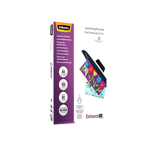 Fellowes A4 80micras 100uds  Fundas de Plastificar