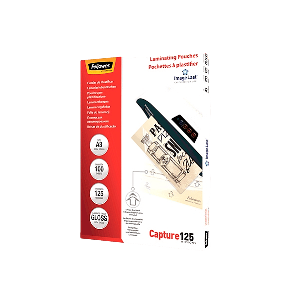Fellowes A3 125micras 100uds  Fundas de Plastificar
