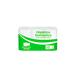Higicel Paquete de 12 rollos de papel higiénico doble capa