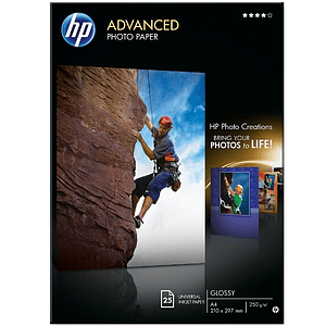 HP Papel fotográfico Advanced Satinado Tinta A4  Papel