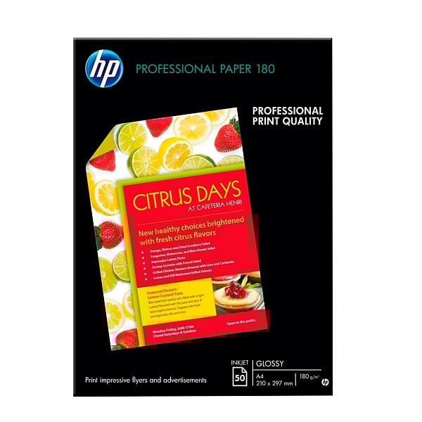 HP Papel satinado inyección de tinta 50 hojas A4  Papel