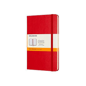 Moleskine Cuaderno Classic Rayas Tapa Dura Roja Talla M