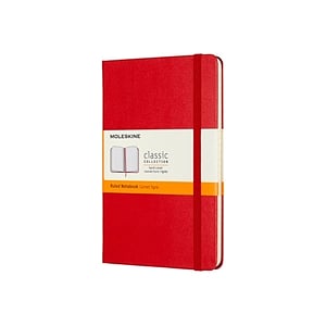 Moleskine Cuaderno Classic Rayas Tapa Dura Roja Talla L