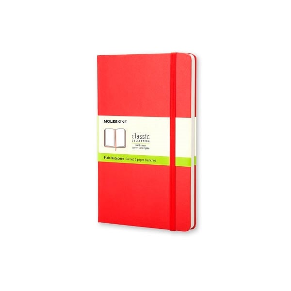 Moleskine Cuaderno Classic Liso Tapa Dura Roja Talla L