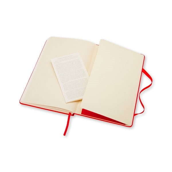 Moleskine Cuaderno Classic Liso Tapa Dura Roja Talla L