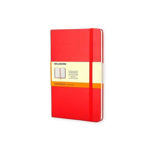 Moleskine Cuaderno Classic Rayas Tapa Dura Roja Talla P