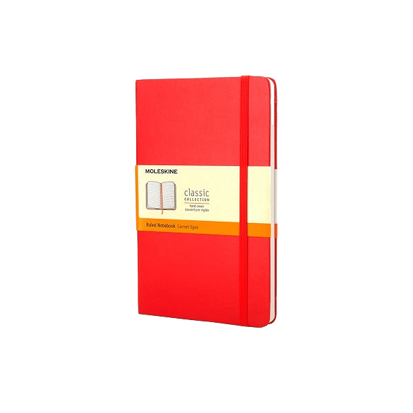 Moleskine Cuaderno Classic Rayas Tapa Dura Roja Talla P