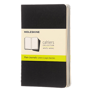 Moleskine Cuaderno Cahier Journals Pack de 3 Lisa Negro Talla P 9x14cm