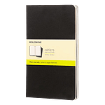 Moleskine Cuaderno Cahier Journals Pack de 3 Lisa Negro Talla L 13x21cm