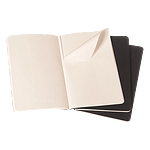 Moleskine Cuaderno Cahier Journals Pack de 3 Lisa Negro Talla L 13x21cm
