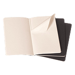 Moleskine Cuaderno Cahier Journals Pack de 3 Rayado Negro Talla L 13x21cm