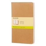 Moleskine Cuaderno Cahier Journals Pack de 3 Lisa Marrón Kraft Talla L 13x21cm