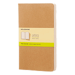Moleskine Cuaderno Cahier Journals Pack de 3 Lisa Marrón Kraft Talla L 13x21cm