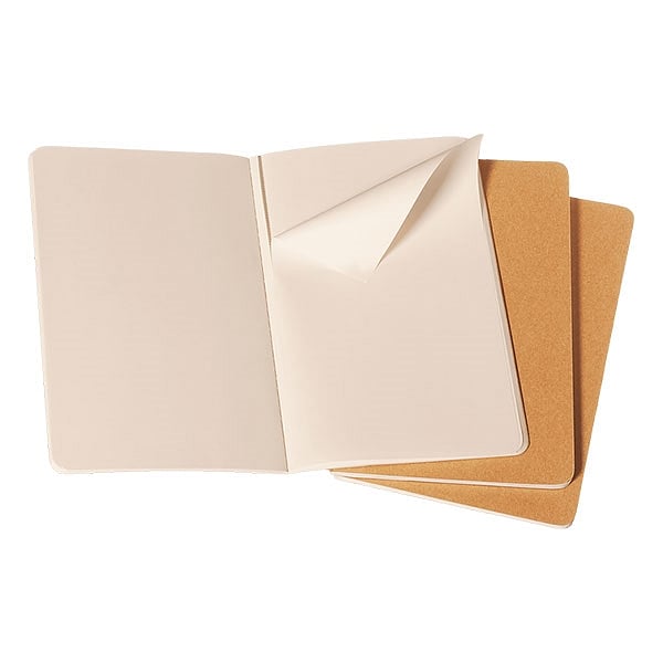 Moleskine Cuaderno Cahier Journals Pack de 3 Lisa Marrón Kraft Talla L 13x21cm