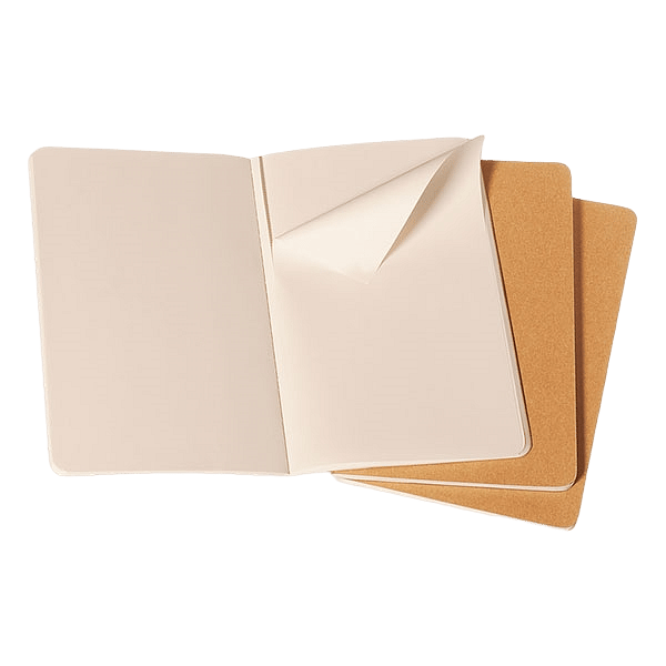 Moleskine Cuaderno Cahier Journals Pack de 3 Lisa Marrón Kraft Talla L 13x21cm