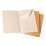Moleskine Cuaderno Cahier Journals Pack de 3 Rayado Marrón Kraft Talla P 9x14cm