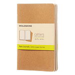 Moleskine Cuaderno Cahier Journals Pack de 3 Lisa Marrón Kraft Talla P 9x14cm
