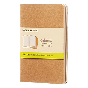 Moleskine Cuaderno Cahier Journals Pack de 3 Lisa Marrón Kraft Talla P 9x14cm