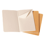 Moleskine Cuaderno Cahier Journals Pack de 3 Lisa Marrón Kraft Talla P 9x14cm