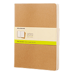 Moleskine Cuaderno Cahier Journals Pack de 3 Lisa Marrón Kraft Talla P 19x26cm