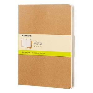 Moleskine Cuaderno Cahier Journals Pack de 3 Lisa Marrón Kraft Talla P 19x26cm
