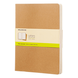 Moleskine Cuaderno Cahier Journals Pack de 3 Lisa Marrón Kraft Talla P 19x26cm