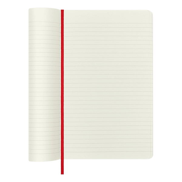 Moleskine Cuaderno Classic Tapa Blanda Rayado Rojo Escarlata Talla L 13x21cm