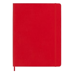 Moleskine Cuaderno Classic Tapa Blanda Liso Rojo Escarlata Talla XL 19x25cm