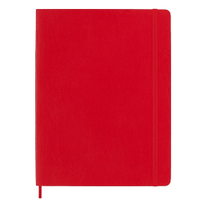 Moleskine Cuaderno Classic Tapa Blanda Liso Rojo Escarlata Talla XL 19x25cm
