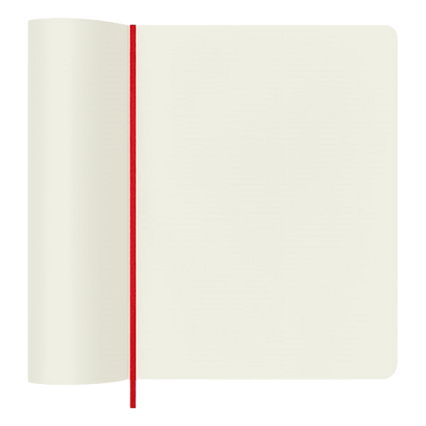 Moleskine Cuaderno Classic Tapa Blanda Liso Rojo Escarlata Talla XL 19x25cm