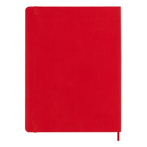 Moleskine Cuaderno Classic Tapa Blanda Liso Rojo Escarlata Talla XL 19x25cm