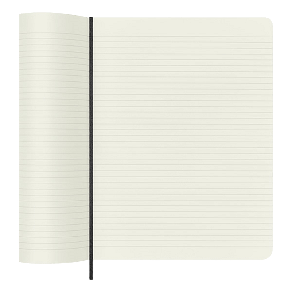 Moleskine Cuaderno Classic Tapa Blanda Rayado Negro Talla XL 19x25cm