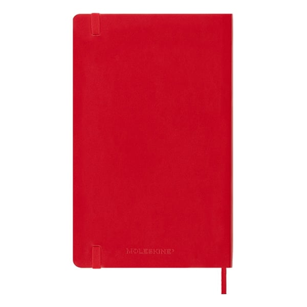 Moleskine Cuaderno Classic Tapa Blanda Liso Rojo Escarlata Talla L 13x21cm