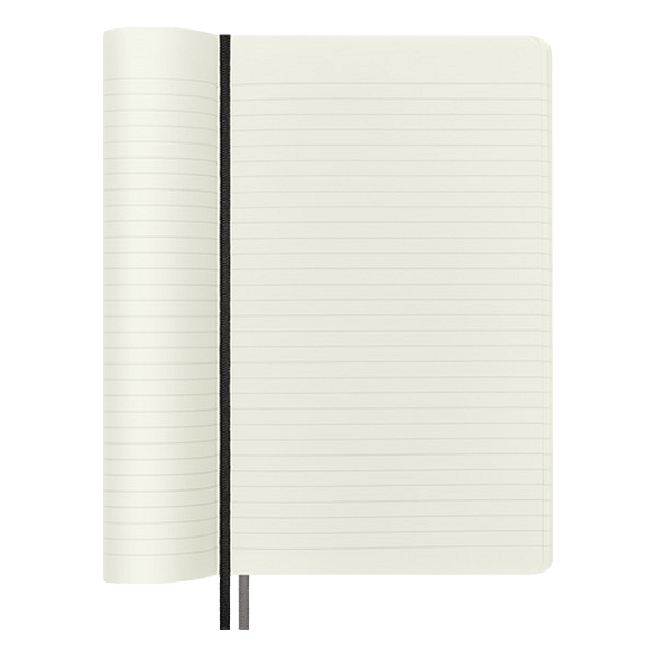 Moleskine Cuaderno Classic Ampliado Tapa Blanda Rayado Negro Talla L 13x21cm