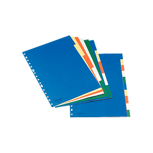Esselte Separadores de Plástico 10 hojas Colores Vivos Formato A4