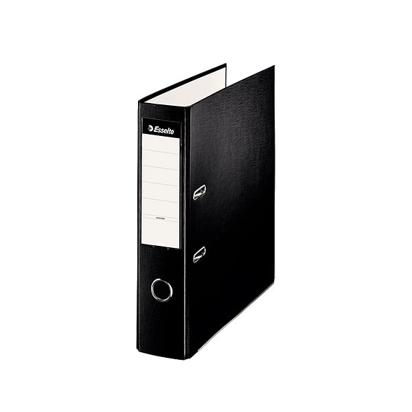 Esselte Archivador de Palanca de PP de Plástico Forrado A4 Lomo 75mm Negro