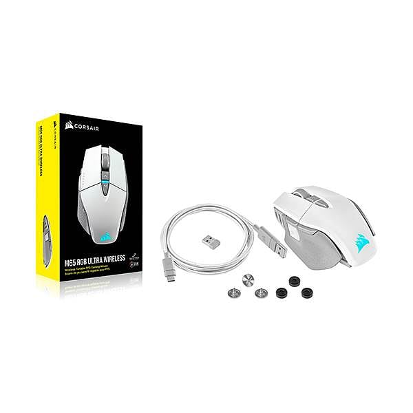 Corsair M65 RGB Ultra wireless White  Ratón