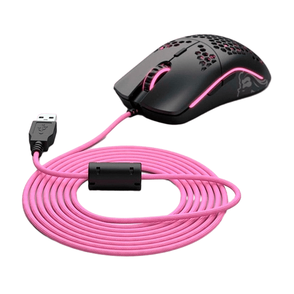 Glorious PC Gaming Race Ascended Cable V2 Majin Pink  Cable Ratón