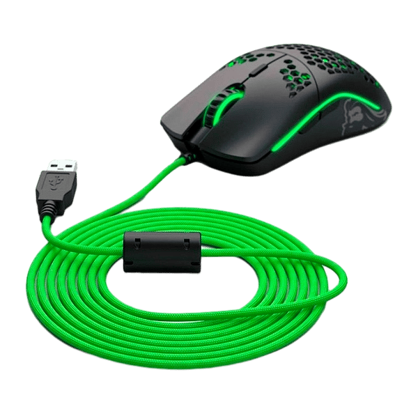 Glorious PC Gaming Race Ascended Cable V2 Gremlin Green  Cable Ratón