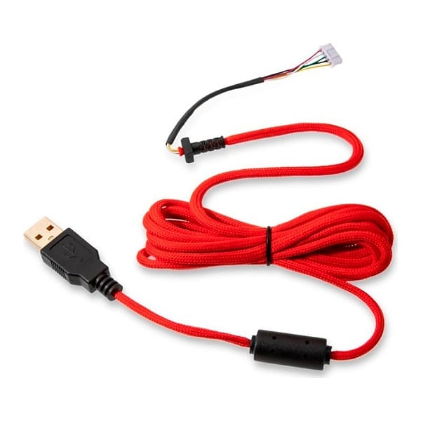 Glorious PC Gaming Race Ascended Cable V2 Crimson Red  Cable Ratón