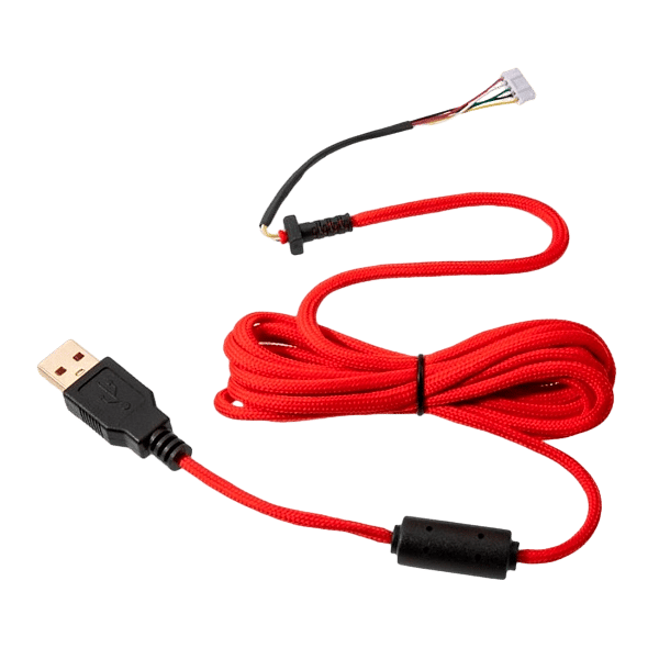 Glorious PC Gaming Race Ascended Cable V2 Crimson Red  Cable Ratón