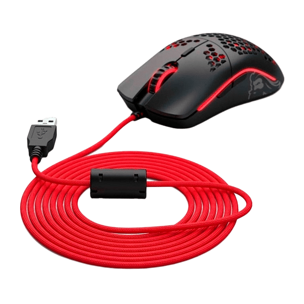 Glorious PC Gaming Race Ascended Cable V2 Crimson Red  Cable Ratón
