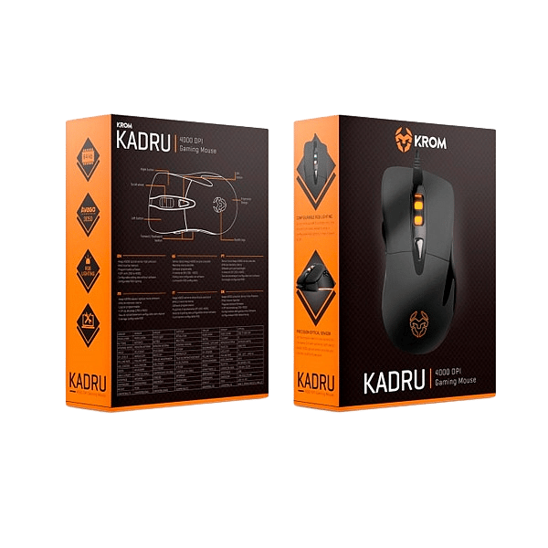 Krom Kadru negro 4000 dpi gaming  Ratón