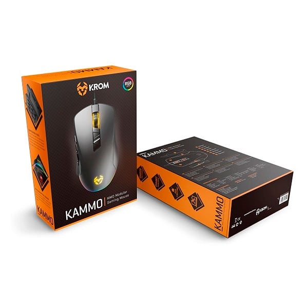Krom Kammo MMO RGB negro  Ratón