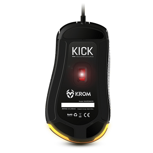 Krom Kick  Ratón Gaming RGB Sensor Óptico 12000 DPI 7 botones